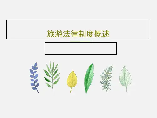 旅游法律制度概述共80页PPT