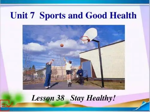 新冀教版七年级英语下册 Unit 7 Lesson 38 课件