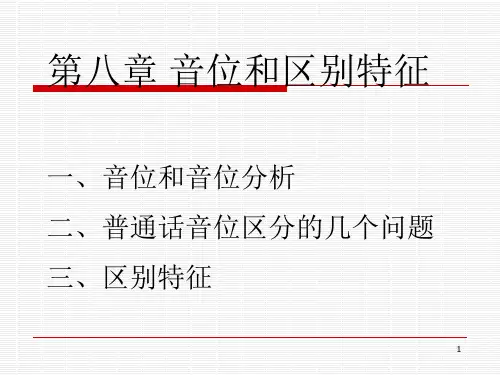 音位和区别特征PPT