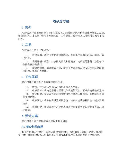 喷砂房方案