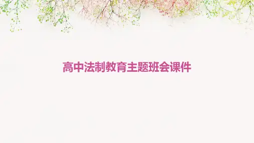高中法制教育主题班会课件
