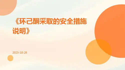 环己酮采取的安全措施说明