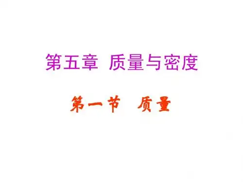 5.1_质量 PPT课件