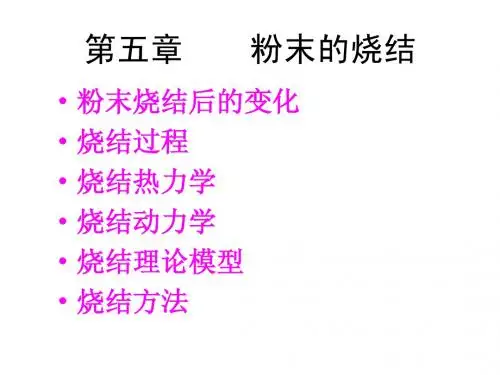 第5章 粉末的烧结