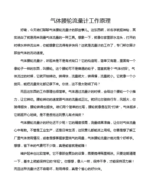 气体腰轮流量计工作原理