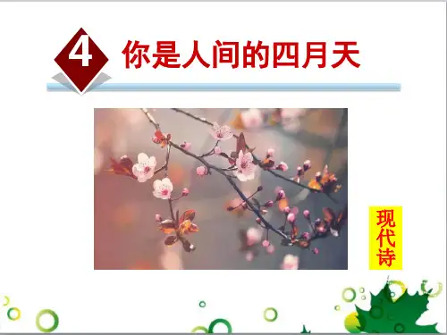 《你是人间的四月天》PPT课件-完美版