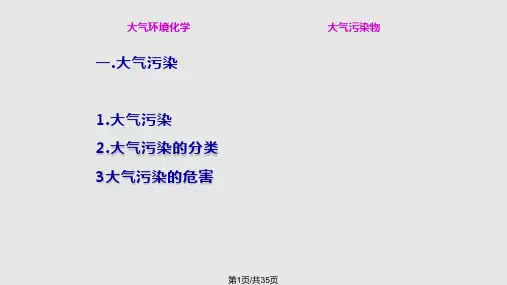 大气污染物PPT课件