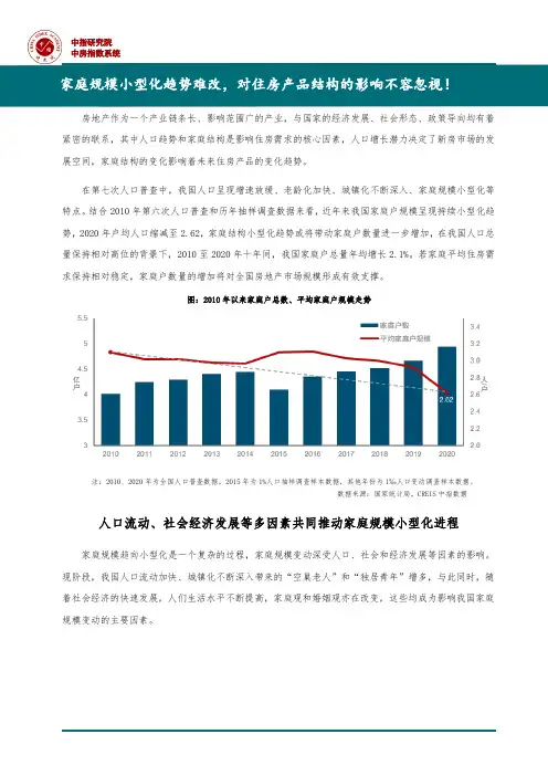中指丨家庭规模小型化趋势难改,对住房产品结构的影响不容忽视!