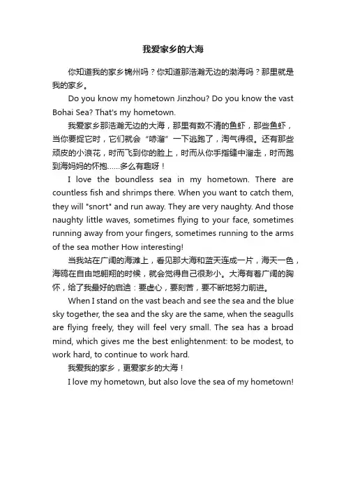 我爱家乡的大海