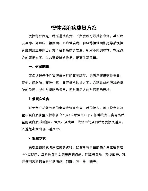 慢性肾脏病康复方案