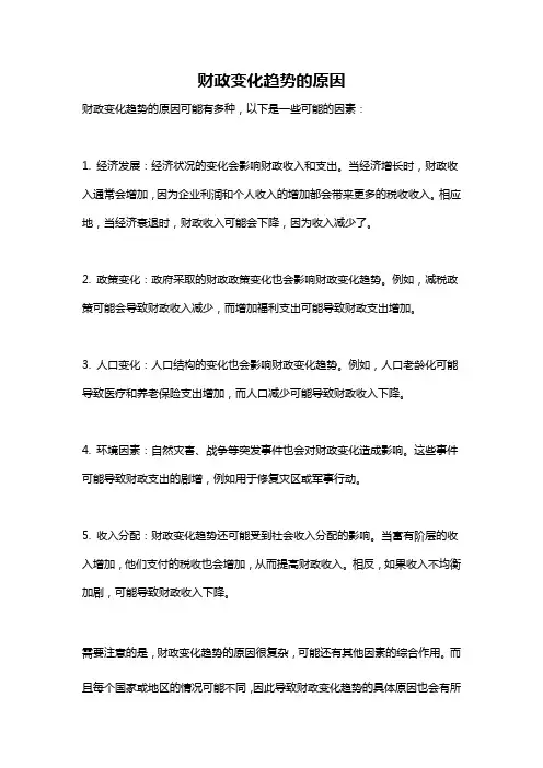 财政变化趋势的原因