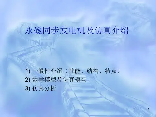 永磁同步发电机及仿真介绍-PPT课件