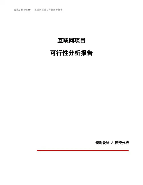 互联网项目可行性分析报告(模板参考范文)