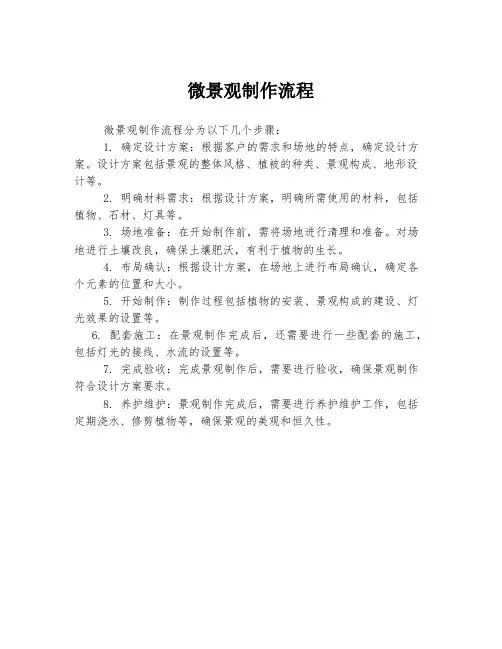 微景观制作流程