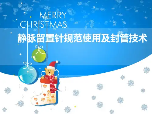 静脉留置针穿刺技术精品PPT课件