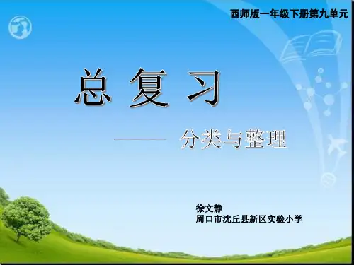 一年级下册数学 《分类与整理》 西南师大版