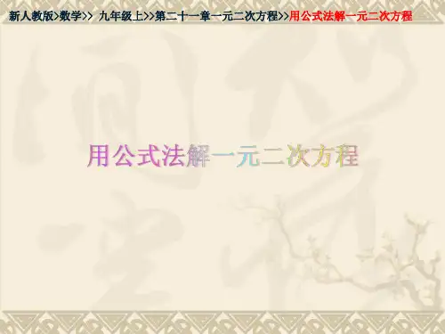 人教版九年级数学上册课件：21.2.2公式法(共15张PPT)