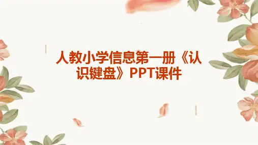 人教小学信息第一册《认识键盘》PPT课件