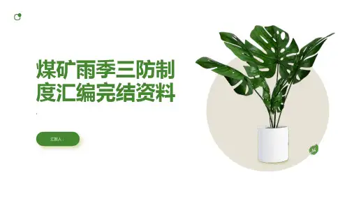 煤矿雨季三防制度汇编完结资料