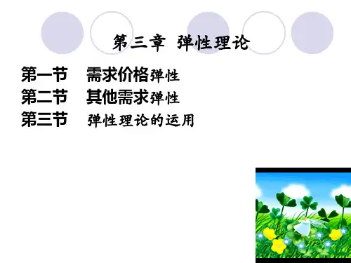 西方经济学第三章--弹性理论