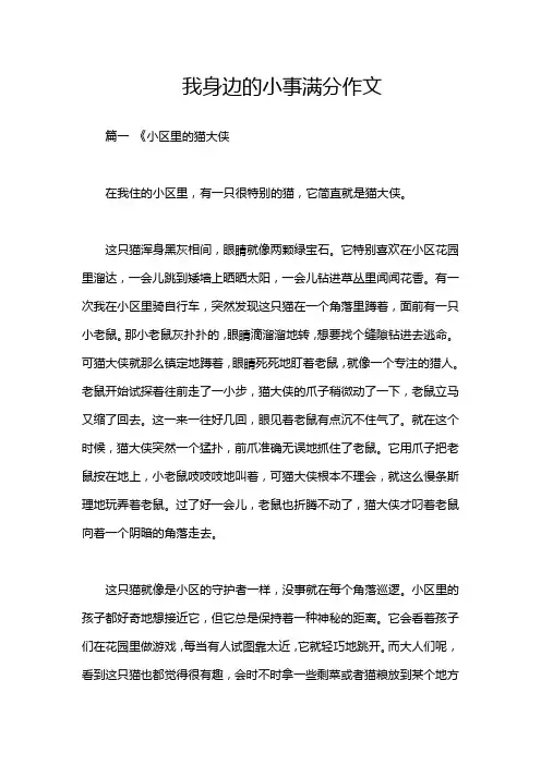 我身边的小事满分作文