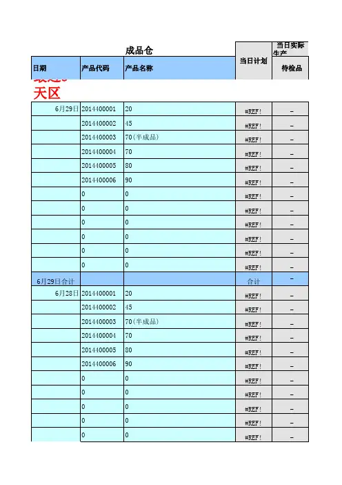 库存报表模板(xls页)