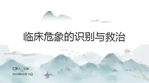 临床危象的识别与救治2024PPT