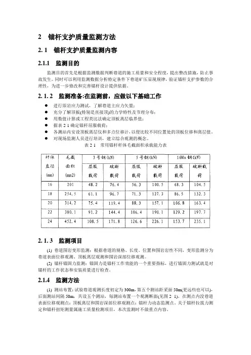 锚杆支护质量监测方法