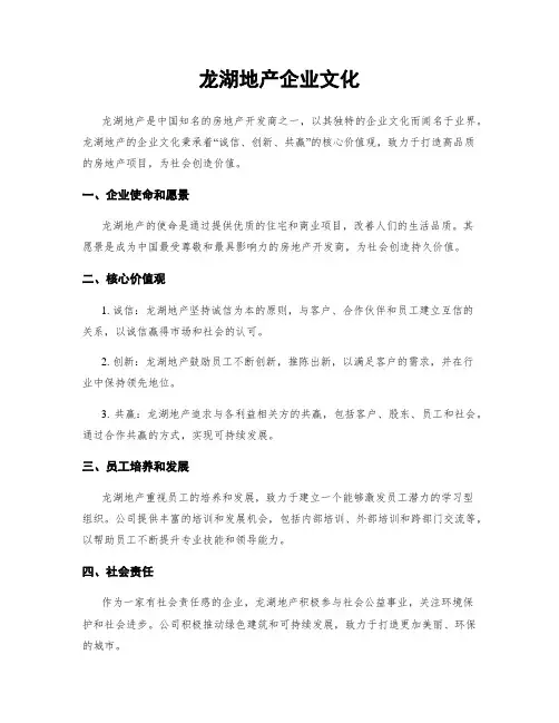 龙湖地产企业文化