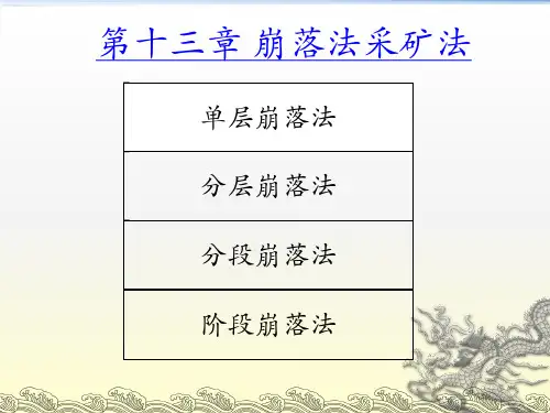 崩落法采矿法