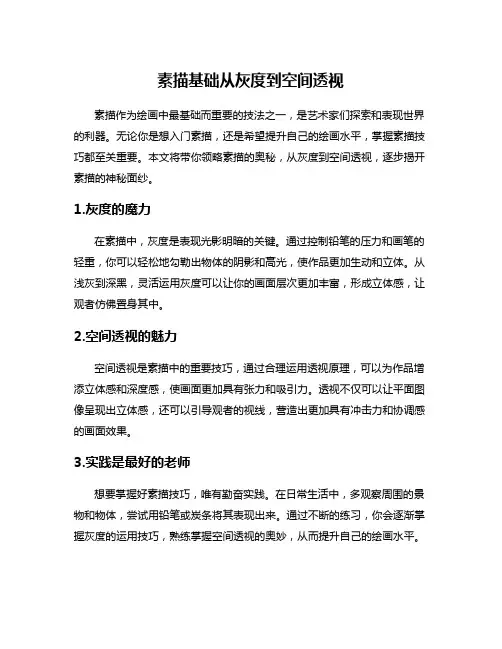 素描基础从灰度到空间透视