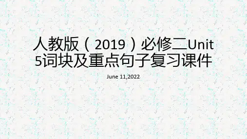 人教版(2019)必修第二册Unit 5 Music词块及句子复习课件(9张ppt)