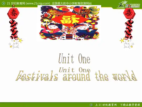 Unit 1 Festivals around the world[语言点课件]