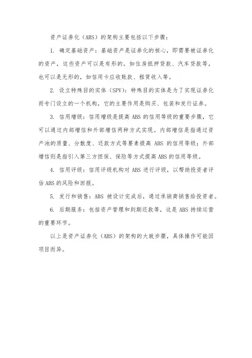 abs资产证券化架构