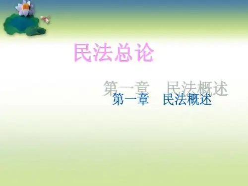 民法总论第一章  概述