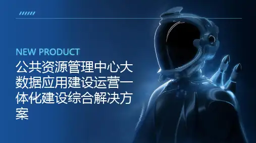 公共资源管理中心大数据应用建设运营一体化建设综合解决方案