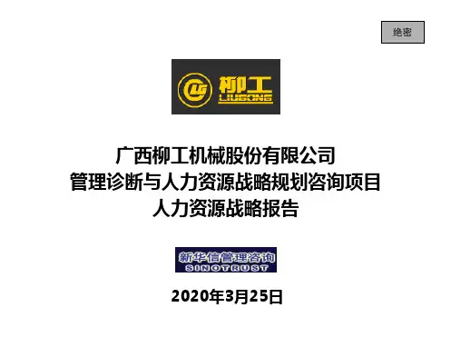 《柳工机械公司管理诊断与人力资源战略规划咨询报告》(155页)