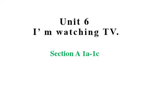 Unit6SectionA1a1c课件人教版英语七年级下册