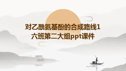 对乙酰氨基酚的合成路线1六班第二大组PPT课件