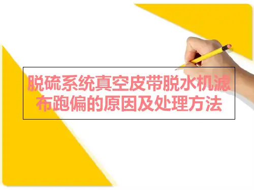 【全面版】脱硫系统真空皮带脱水机滤布跑偏的原因及处理方法PPT文档