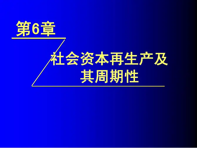 大一上册政治经济课件第章社会资本再生产及其周期性