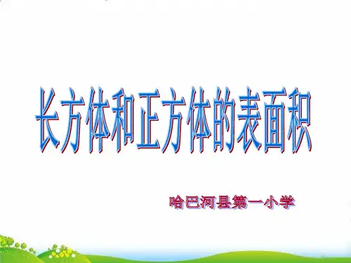 五年级下册数学PPT-长方体和正方体的表面积-人教版(14张)-精品课件