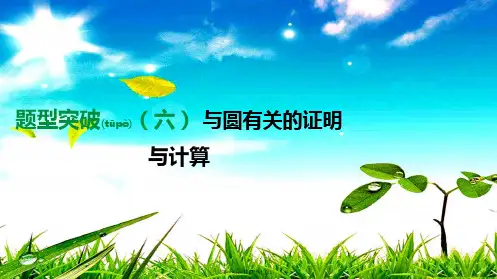 中考数学总复习 题型突破(六)与圆有关的证明与计算数学课件