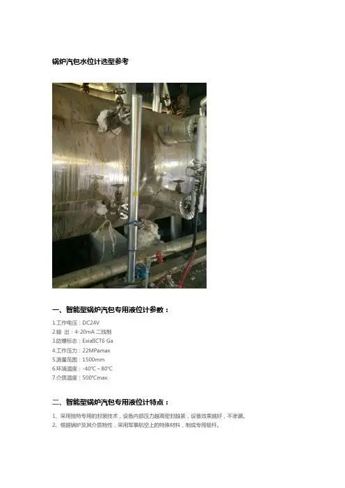 锅炉汽包水位计选型参考