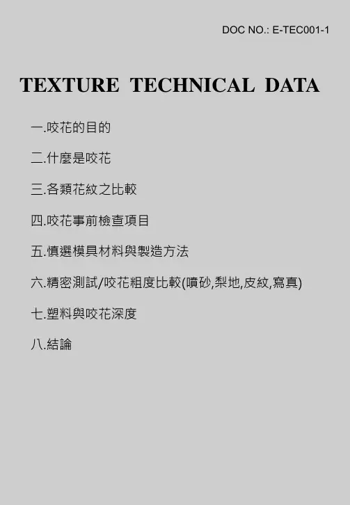 咬花标准