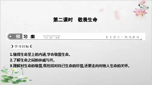 部编版_敬畏生命实用课件PPT