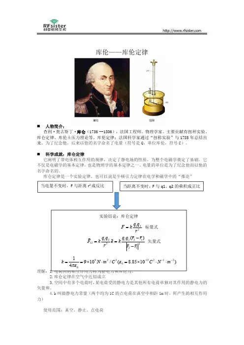 库伦——库仑定律