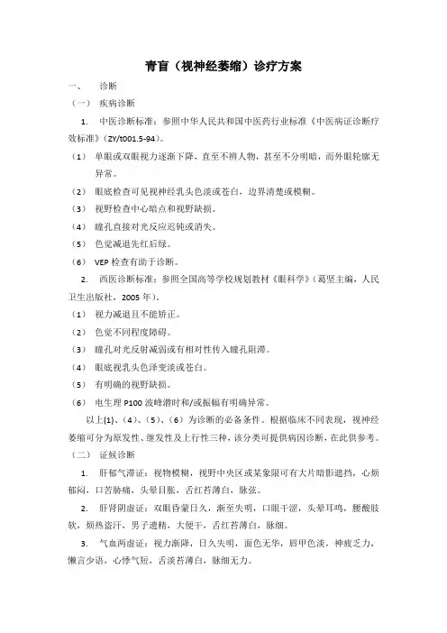 青盲诊疗方案