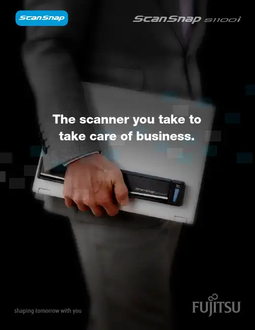 Fujitsu ScanSnap S1100i 智能扫描仪用户指南说明书