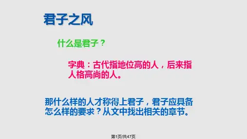 君子之风 用 PowerPoint 演示文稿PPT课件